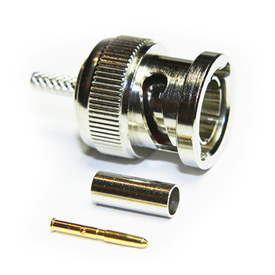 10-005-B36-BG - BNC High Definition Crimp/Crimp Plug, True 75ohm (3G) 