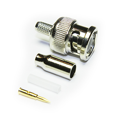 10-006-A3-AE - BNC Straight Crimp / Crimp  Plug  ( 4 Part ) 