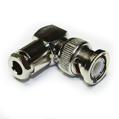 10-101-A3-AH - BNC Right Angle Solder / Clamp Plug