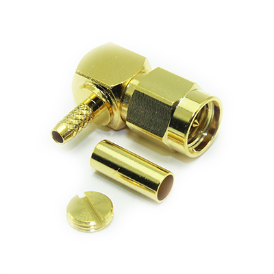 SMA Right Angle Solder / Crimp Plug - Image 1