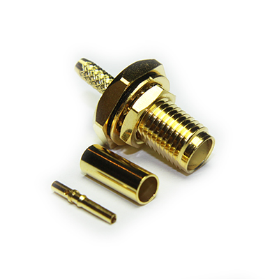 SMA Rear Mount Bulkhead Crimp / Crimp Jack - Image 1