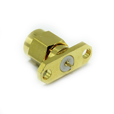 SMA 2 Hole Flange Plug Solder Receptacle - Image 3