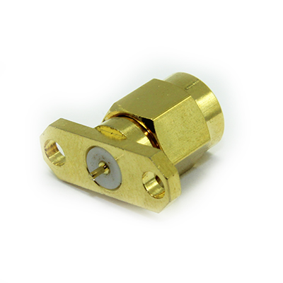 SMA 2 Hole Flange Plug Solder Receptacle - Image 4