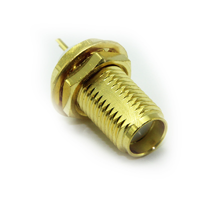 SMA Rear Mount Bulkhead Jack  Solder Receptacle - Image 1