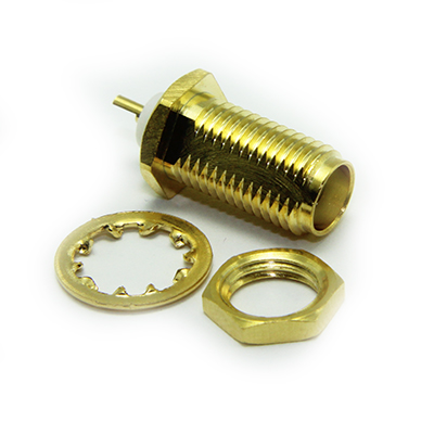 SMA Rear Mount Bulkhead Jack  Solder Receptacle - Image 2