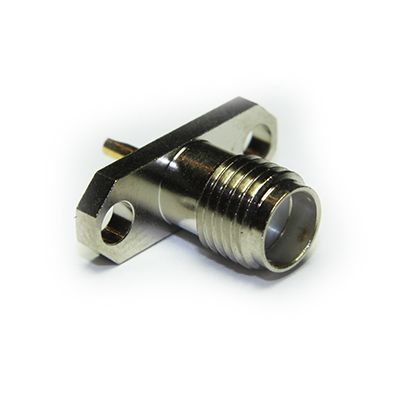 30-368-B3 - SMA 2 Hole Flange Jack Solder Receptacle (Nickel)