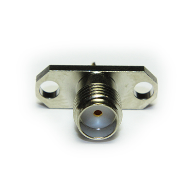 SMA 2 Hole Flange Jack Solder Receptacle (Nickel) - Image 2