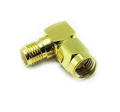 SMA Right Angle Plug to Jack Adaptor, - Image 2