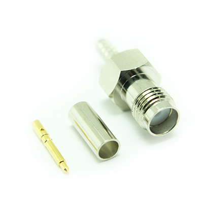 31-054-A3-AH - SMA Reverse Polarity Crimp / Crimp Jack ( Nickel ) 