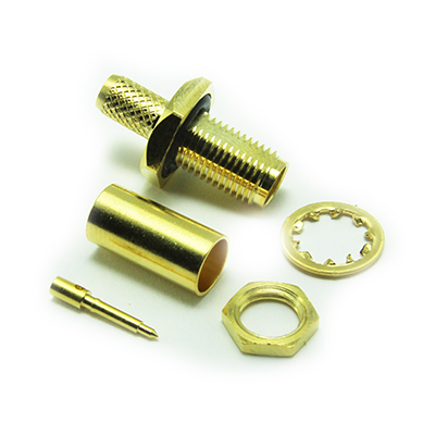 SMA Reverse Polarity Bulkhead Crimp / Crimp Jack (With Panel Seal) - Image 3