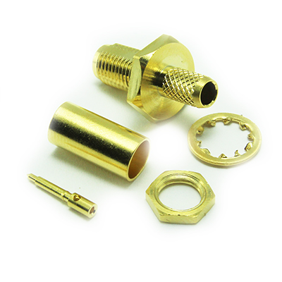 SMA Reverse Polarity Bulkhead Crimp / Crimp Jack (With Panel Seal) - Image 4