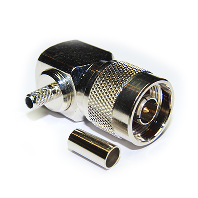 25-105-B3-AO - N Type Right Angle Solder / Crimp Plug 