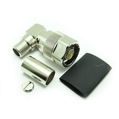 N Type Right Angle Solder / Crimp Plug - Image 1