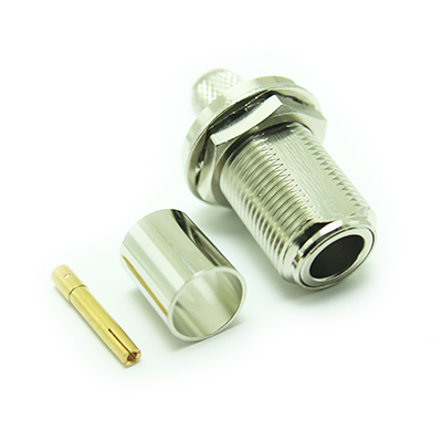 25-255-B3-DE - N Type Bulkhead Rear Mount Solder/Crimp Jack 