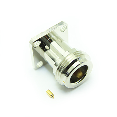 25-283-Q3-HA-17.5mm - N Type 4 Hole Flange (17.5mm Sq) Direct Solder Jack 