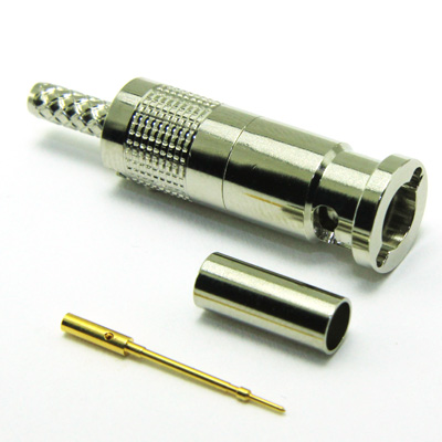 Micro BNC Straight Crimp / Crimp Plug 75 ohm (12GHz) - Image 1