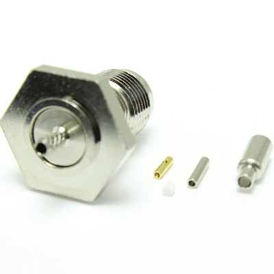 TNC Rear Mount Bulkhead Straight Crimp / Crimp Jack ( Bullet Contact ) - Image 3