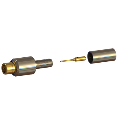 18-005-D36-AB - 0.4/2.5 Micro-miniature Straight Crimp / Crimp 75ohm Plug 