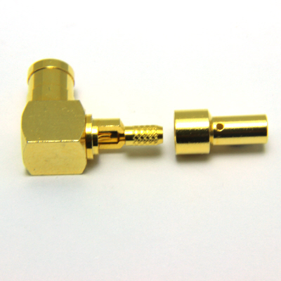 SMB Right Angle Solder / Crimp Plug ( Capless ) - Image 2