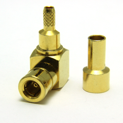 SMB Right Angle Solder / Crimp Plug ( Capless ) - Image 4