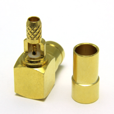SMB Right Angle Solder / Crimp Plug ( Capless ) - Image 3