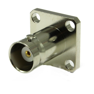 BNC 4 Hole Panel Mount Jack Solder Receptacle - Image 1