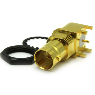 BNC Right Angle Low Profile Bulkhead Jack True 75 Ohm (6GHz) - Image 2