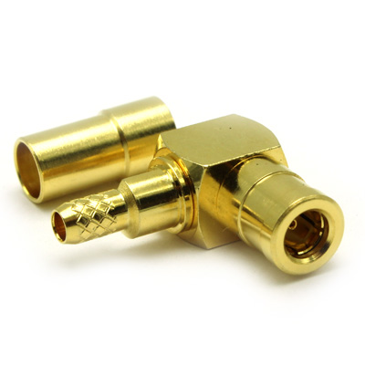 SMB Right Angle Capless Solder / Crimp Plug - Image 2