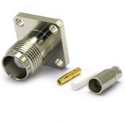 13-278-A3-AD - TNC 4 Hole Flange Crimp / Crimp Jack 