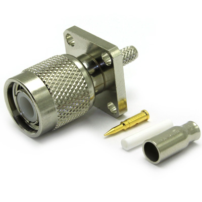 13-322-B3-AD - TNC 4 Hole Flange Crimp / Crimp Plug 