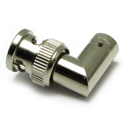 10-520-A0 - BNC Right Angle Plug to Jack Adaptor, 75 Ohm