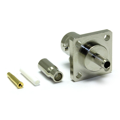 BNC 4 Hole Flange mount Crimp / Crimp Jack - Image 3