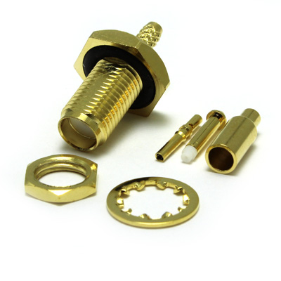 SMA Rear Mount Bulkhead Crimp / Crimp Jack ( 4 part ) - Image 4