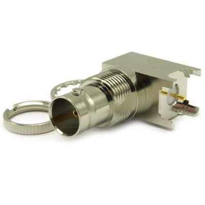 10-468-B36 - BNC Right Angle Bulkhead PCB Jack True 75 Ohm 3G 