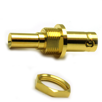 74-1029-535- BNC Jack to DIN 41626 Bulkhead Plug 75 Ohm Adaptor 