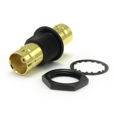 10-503-W126 - 'KORUS' BNC Insulated Bulkhead Jack to Jack Adaptor True 75 Ohm 12Ghz 