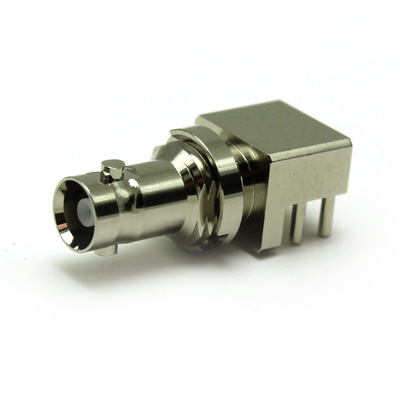 67-410-B126 - Micro BNC Bulkhead PCB End Launch Jack With Locking Legs 