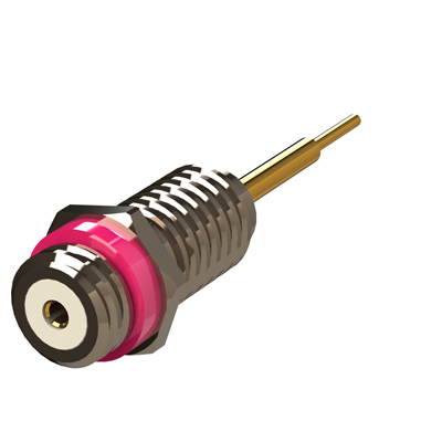 54-385-B3-12 - 10-32 (Microdot) Front Mount Bulkhead Jack 12 mm Long Solder Post 