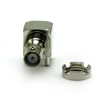 Micro BNC 50 Ohm Right Angle Bulkhead PCB Jack - Image 2