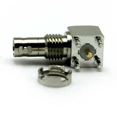 Micro BNC 50 Ohm Right Angle Bulkhead PCB Jack - Image 3