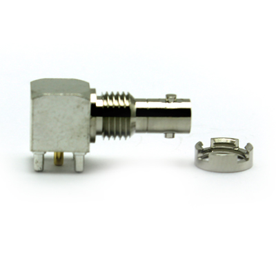 Micro BNC 50 Ohm Right Angle Bulkhead PCB Jack - Image 4