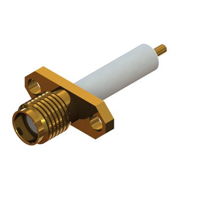 30-370-D3-15 - SMA 2 Hole Flange Jack 15mm Extended Dieletric 