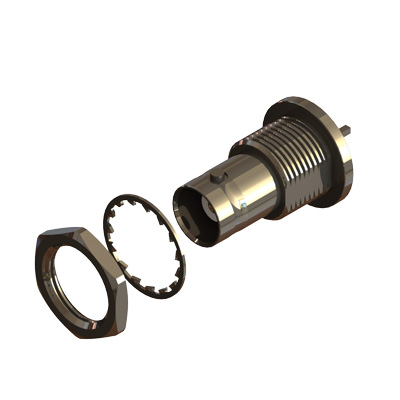 10-454-B3 - BNC  Straight Bulkhead PCB Mount Jack, 50 Ohm 