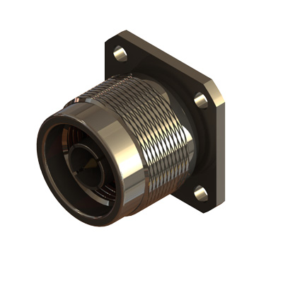 25-372-1-B3 - N Type Plug 1"sq 4 Hole flange, 1.65 x 0.285mm Tab Contact 50ohm 