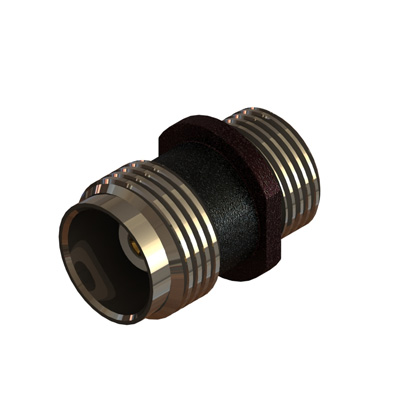 74-1356-502-1-A3-BK - TNC Front Mount Jack to SMP Jack Straight Adaptor 