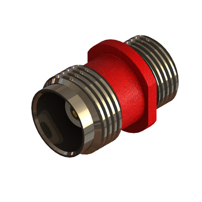 74-1356-502-1-A3-RD - TNC Front Mount Jack to SMP Jack Straight Adaptor 