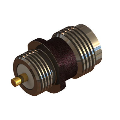 TNC Front Mount 3/8 x 32 Bulkhead Solder Post Jack Colour Coded Black - Image 2