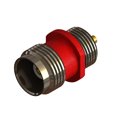 13-388-1-B3-RD - TNC Front Mount Bulkhead Solder Post Jack 