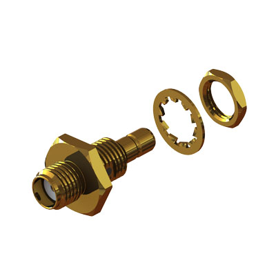 SMA Jack to SMB Bulkhead Jack Adaptor IP68 Sealed  - Image 2