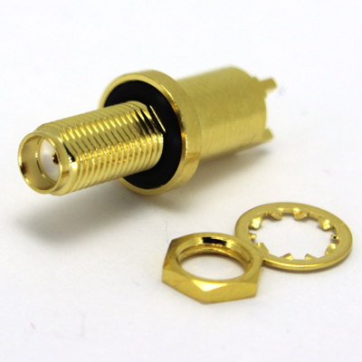 30-455-1-D3 - SMA Straight PCB Bulkhead Jack -25.4mm High 